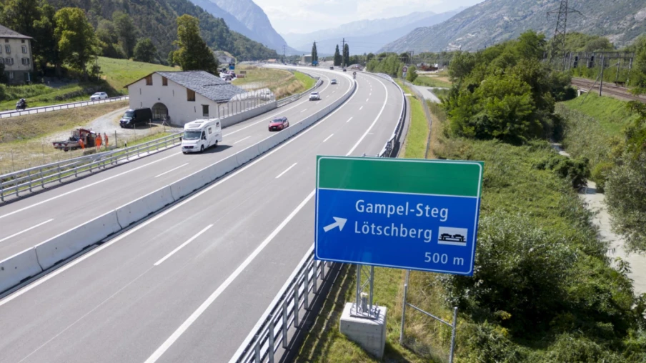 Fermeture de l'A9 entre Gampel/Steg et Turtig pendant 5 semaines