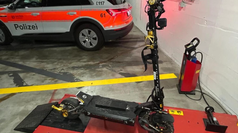 Trottinette électrique saisie à Zurich capable de 110 km/h