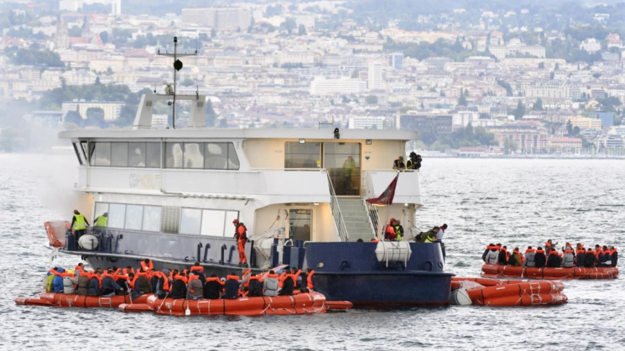 Exercice d'évacuation réussi sur le Léman à Vidy par la CGN et la SISL