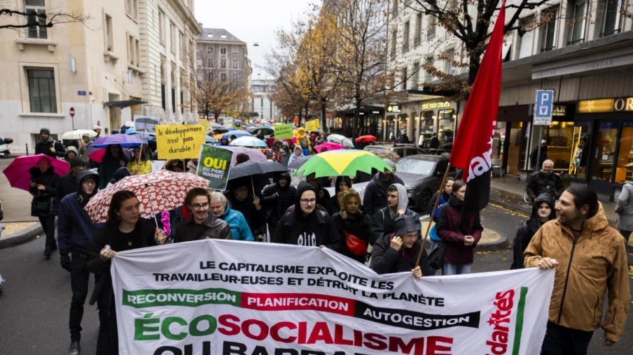 Manifestation à Genève pour la justice climatique et sociale