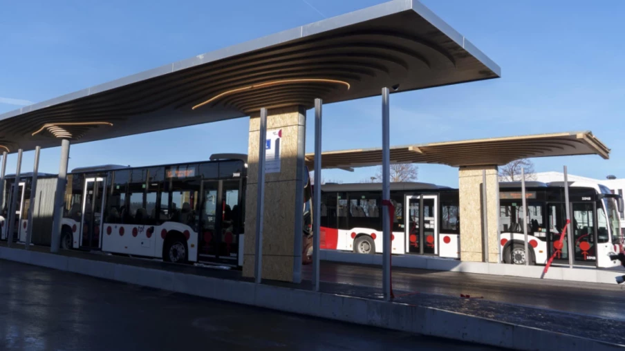 Nouvelle gare routière TPF à Bulle inaugurée, pôle de mobilité