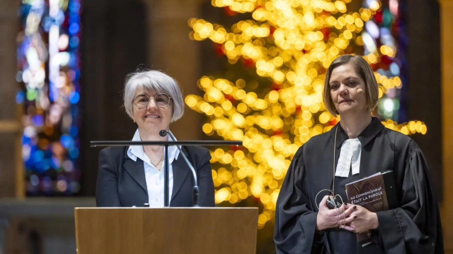 Elisabeth Baume‑Schneider au culte de Noël à la cathédrale lausannoise