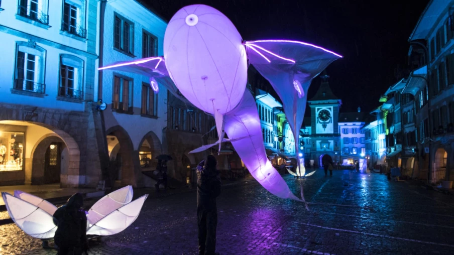 Ouverture de la 10e édition du festival des Lumières à Morat