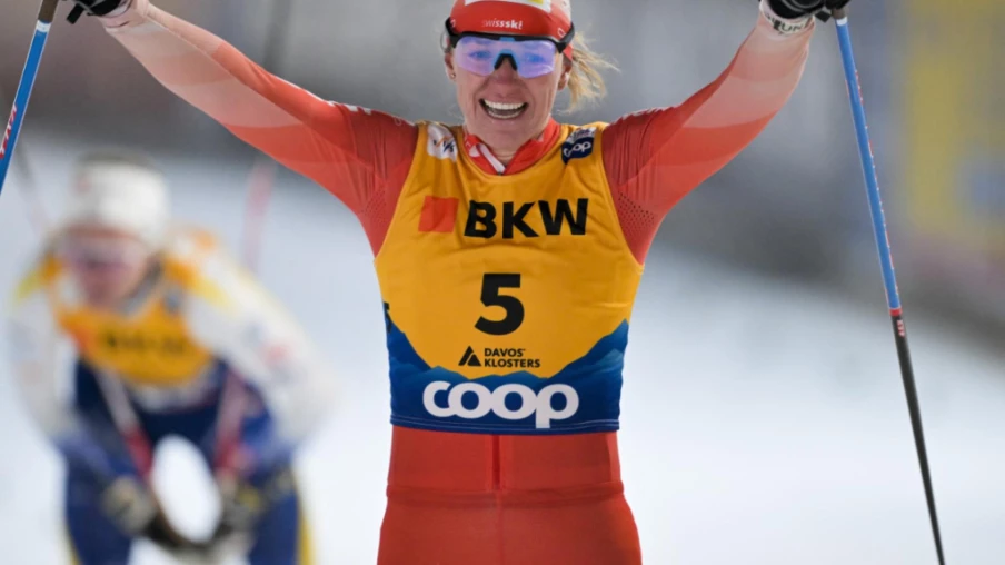 Nadine Fähndrich 3e au sprint d'Ulrichen, répétition avant JO