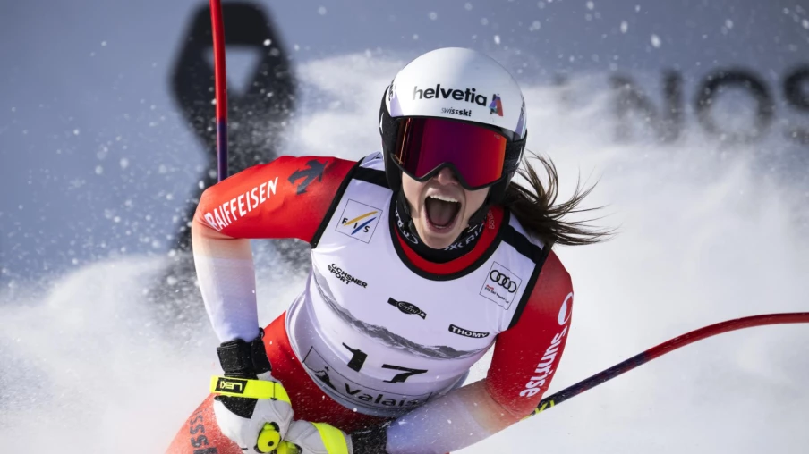 Malorie Blanc signe sa première victoire en Super-G à Crans-Montana