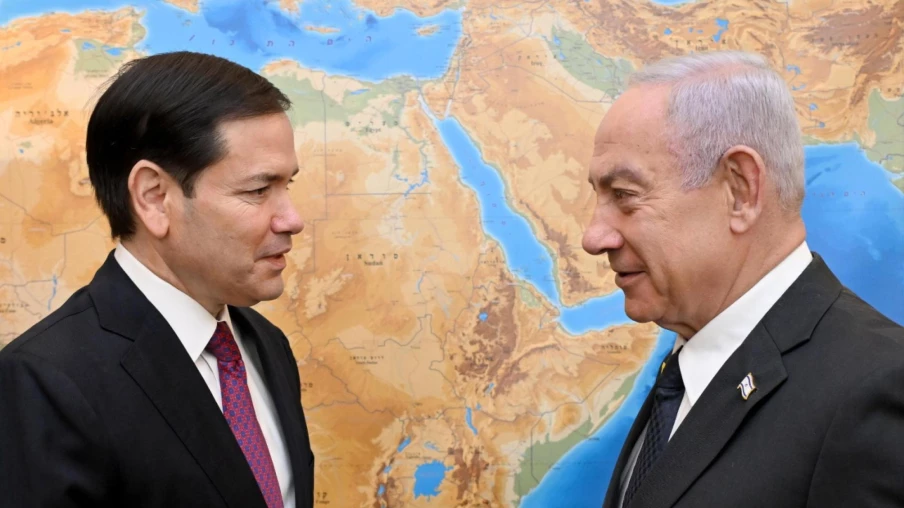 Le secrétaire d'État américain Marco Rubio en Israël le 28 février