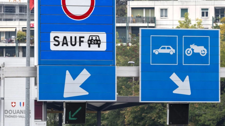 Voie de covoiturage à la douane de Bardonnex, ouverte en septembre