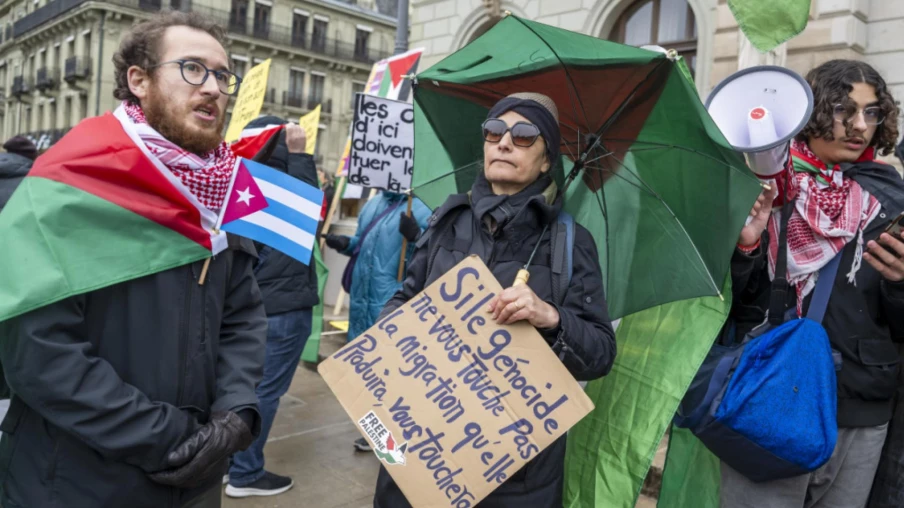 À Genève, 800 manifestent contre l'impérialisme, pour Gaza et Cuba