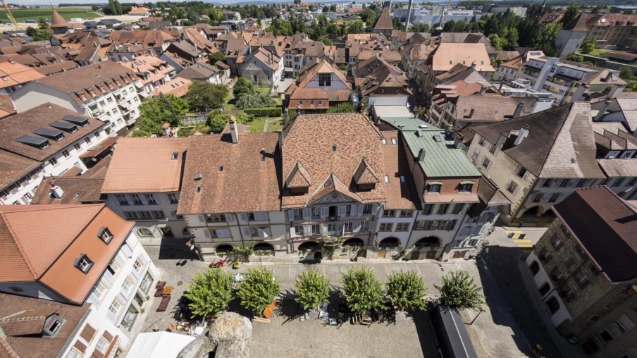 Début des travaux de réaménagement de la traversée de Font, Fribourg
