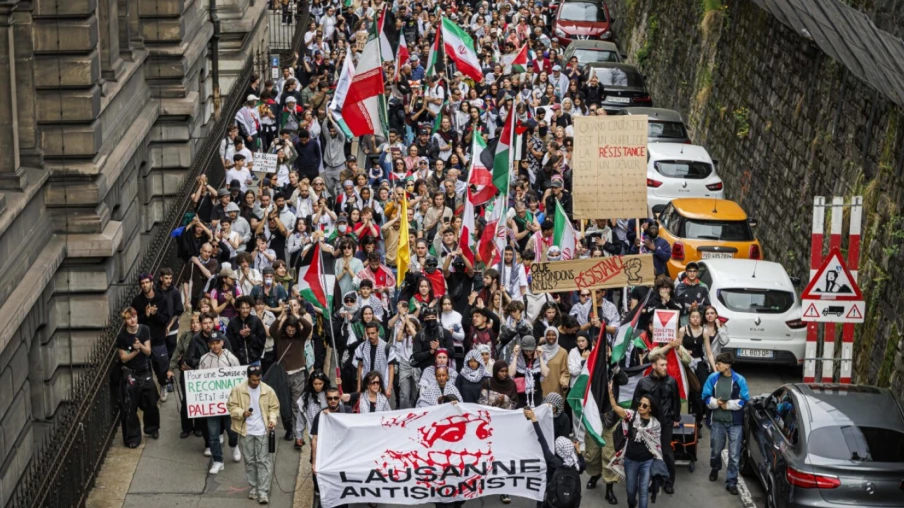 Lausanne : 850 manifestants antisionistes contre Israël et Trump