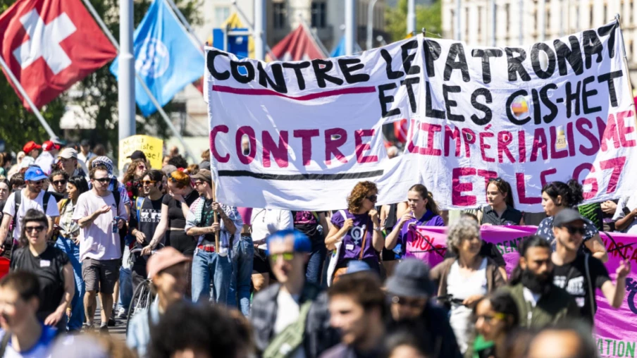 Près de 3 000 manifestants au 1er Mai à Genève, opposition au G7