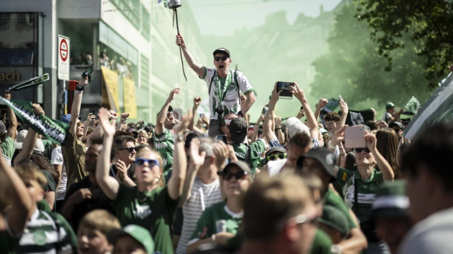 Saint-Gall en fête après la victoire en Coupe de Suisse