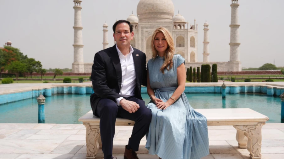 Marco Rubio au Taj Mahal en marge des pourparlers avec l'Iran