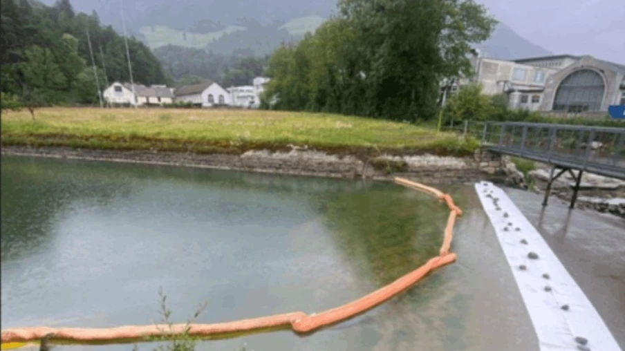 Fribourg : huile hydraulique pollue la Jogne et le lac de la Gruyère