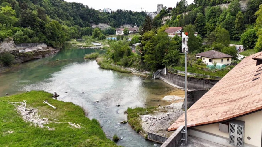 Groupe E teste un système d'alerte au barrage de la Maigrauge (Sarine)