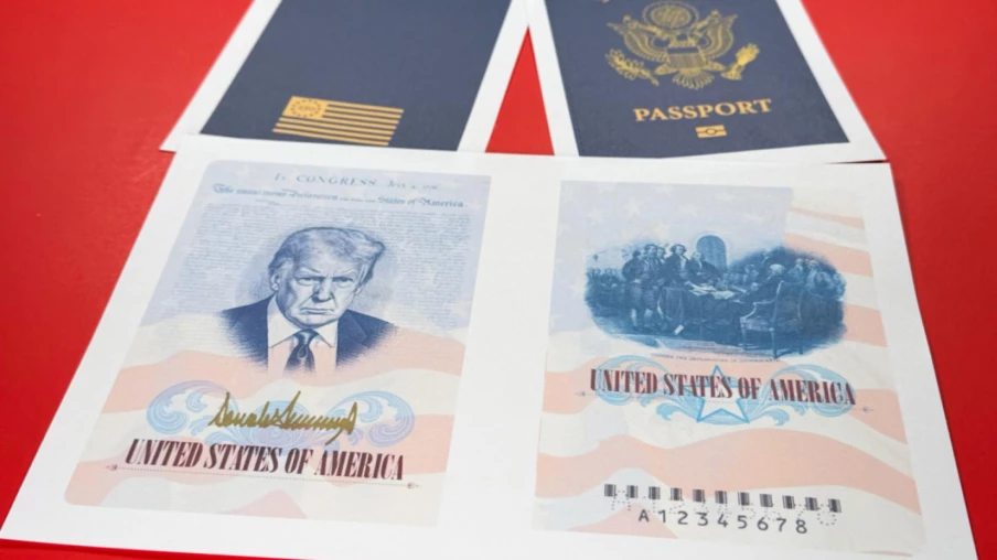 Trump dévoile un passeport américain avec son portrait