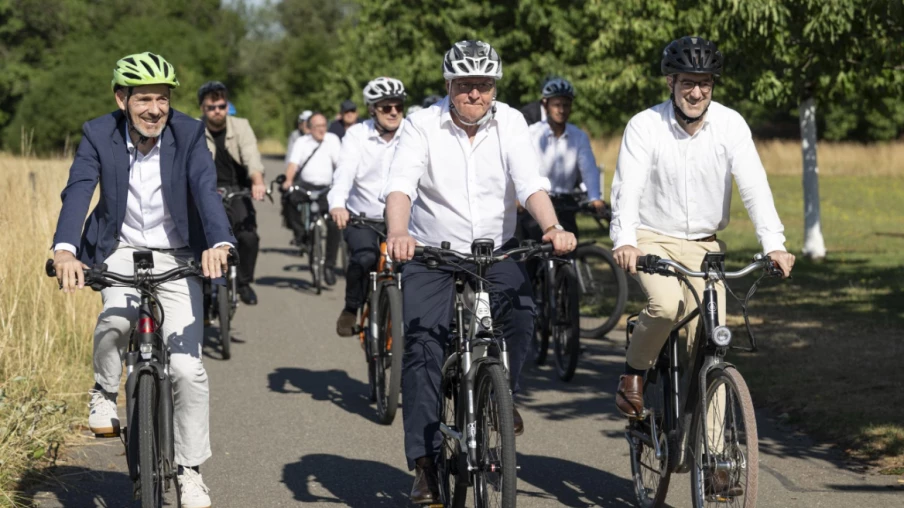 Steinmeier à Riehen : visite officielle à vélo depuis Lörrach