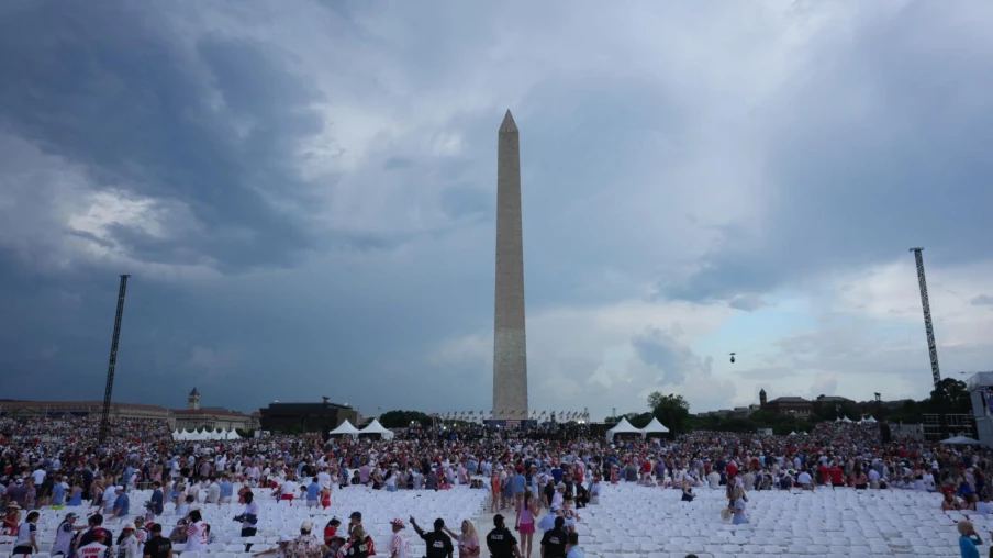 Orage et évacuations : discours de Trump à Washington retardé