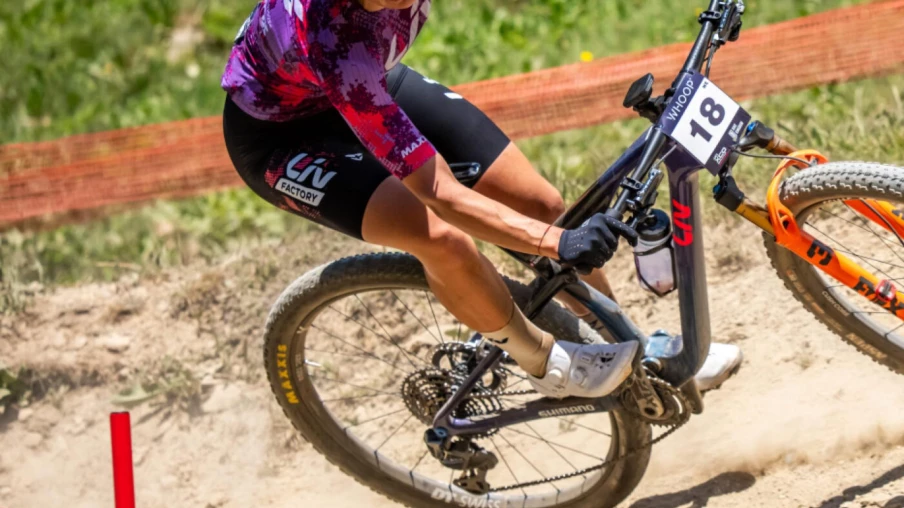 Ronja Blöchlinger sur le podium du short-track à Vallnord