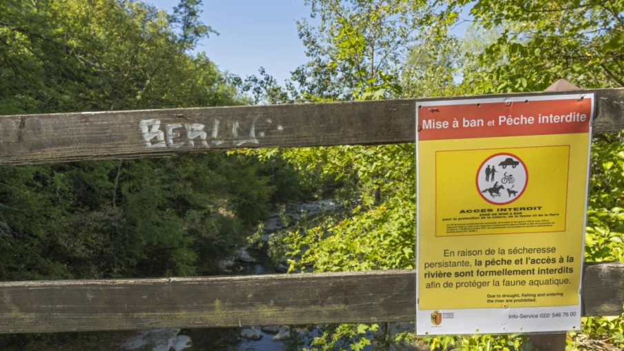 Allondon à Genève : tronçon interdit à cause de la sécheresse