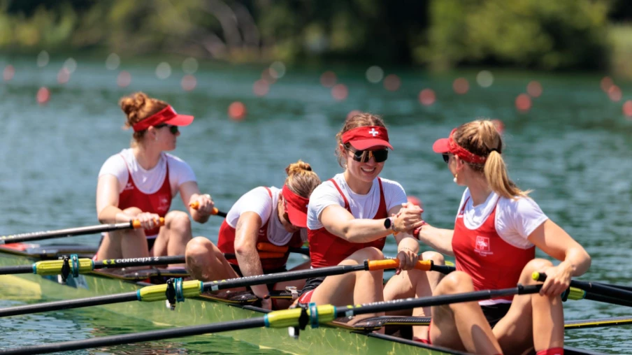 titre historique pour le quatre de couple féminin suisse aux Européens de varese