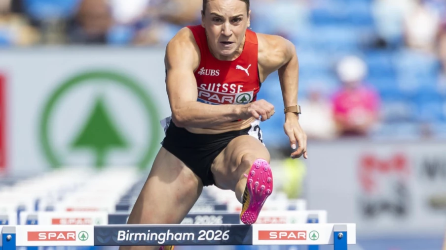 Annik Kälin en difficulté après la première journée de l’heptathlon