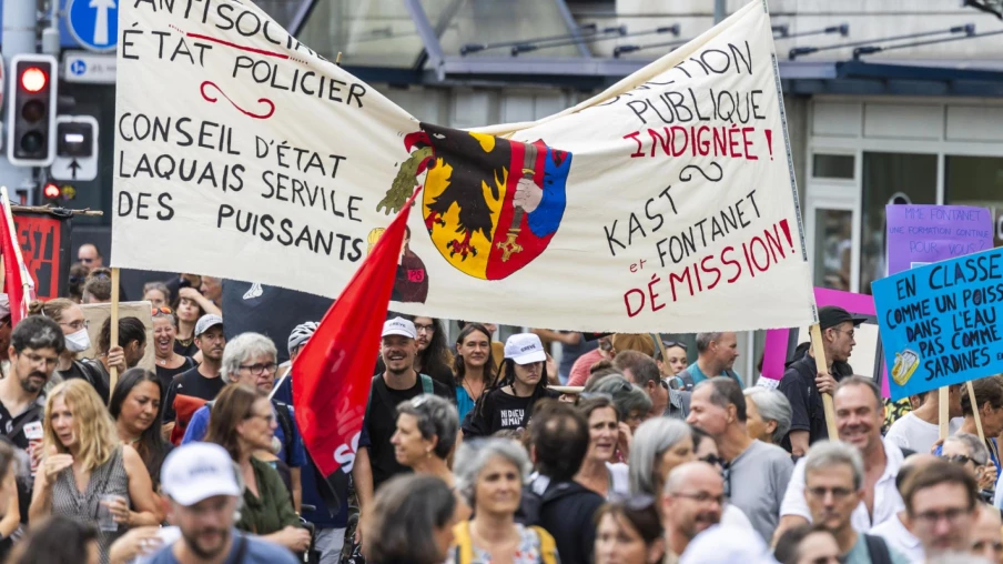 Grève de la fonction publique à Genève : une mobilisation en baisse
