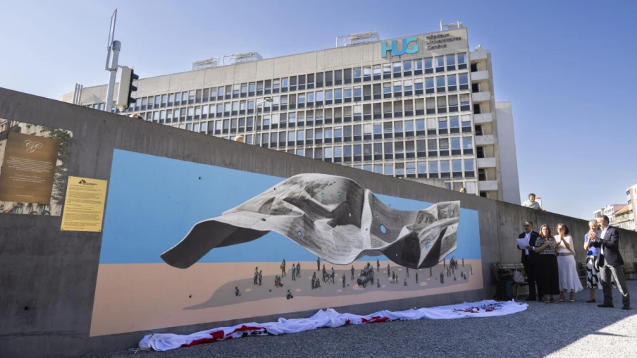 À Genève, une fresque de MSF pour protéger les soins en guerre