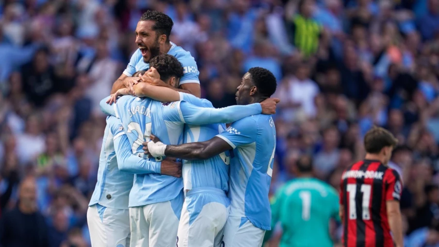 Manchester City s'impose in extremis, Aston Villa humilié à Brighton