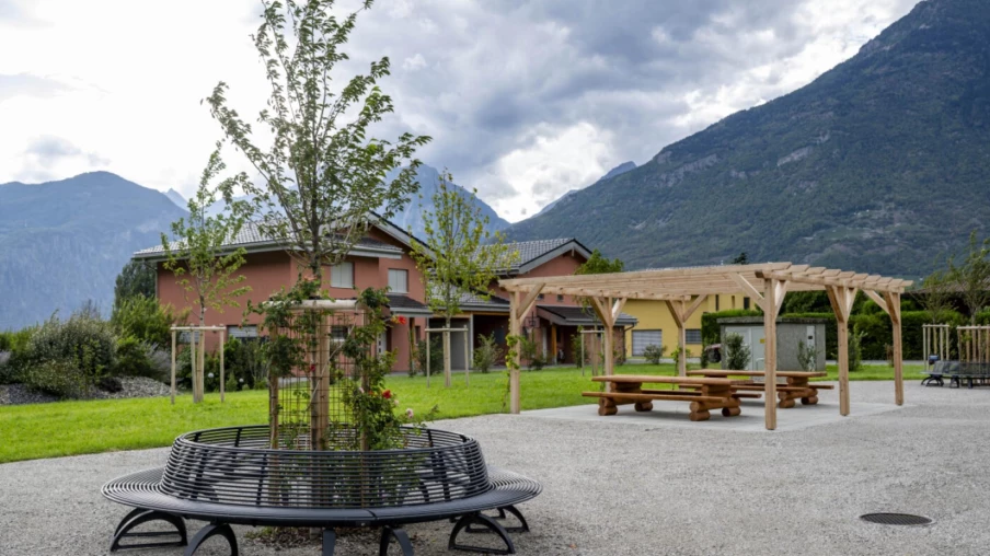 Charrat (VS) : une nouvelle place des Retrouvailles inaugurée