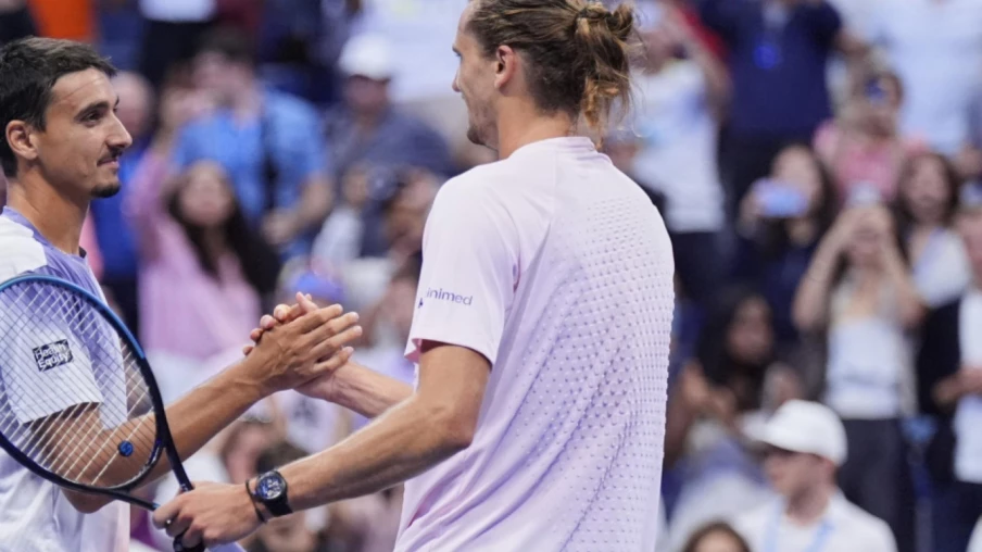 Zverev s’impose en cinq sets au 1er tour de l’US Open