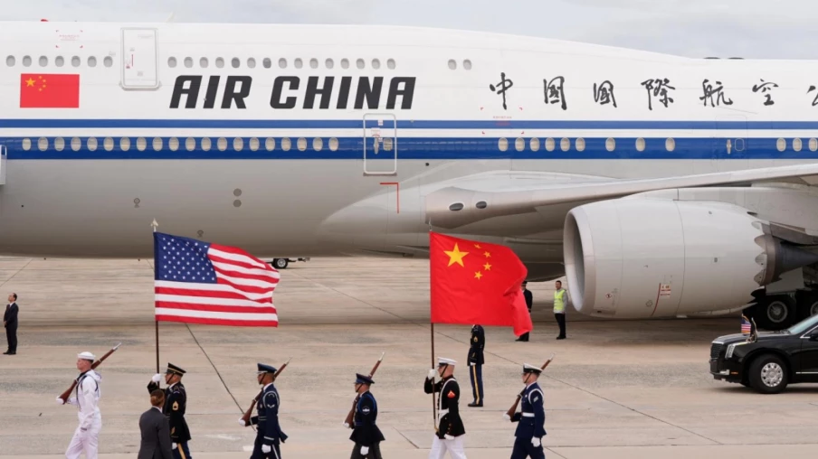 Rencontre : le président chinois Xi Jinping arrive aux États-Unis