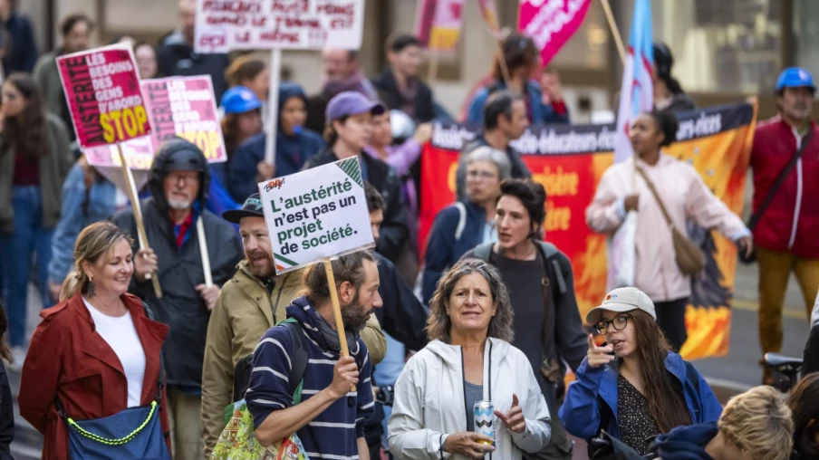 Genève : 600 manifestants contre les coupes budgétaires et l'austérité