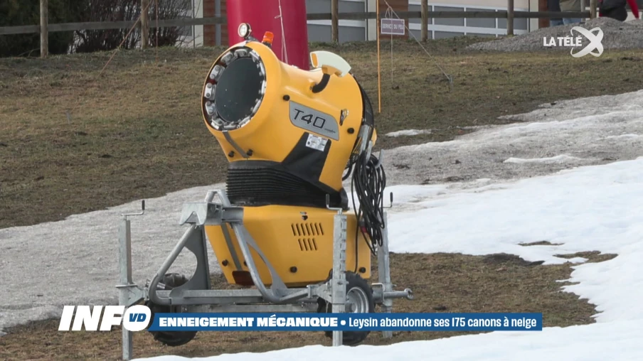 Les  Mosses et Leysin : le grand recul des canons  à neige dans la montagne